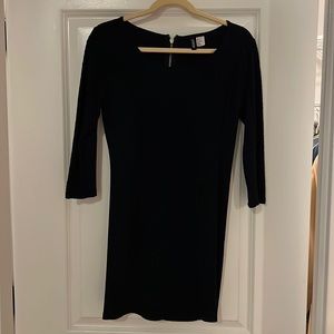 Simple Black Long Sleeve Dress